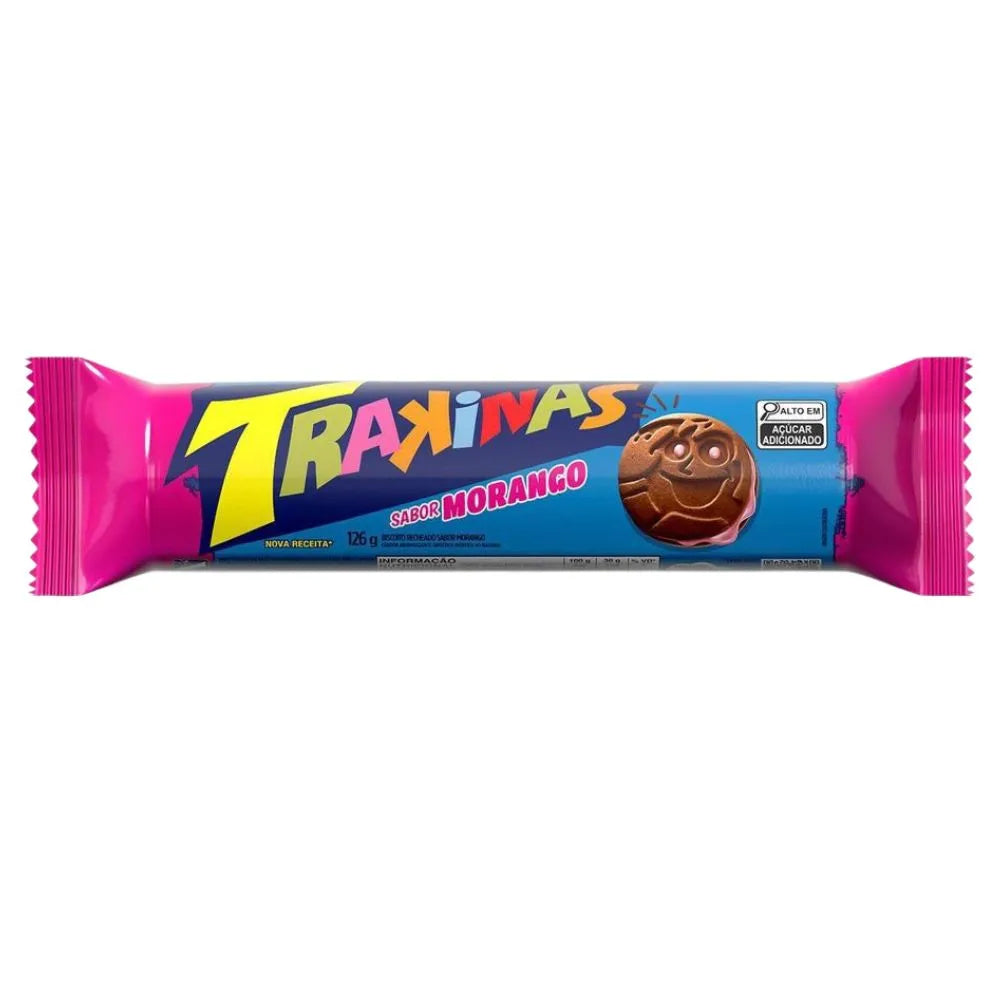 Biscoito Sabor Mais Morango 126g (TRAKINAS)
