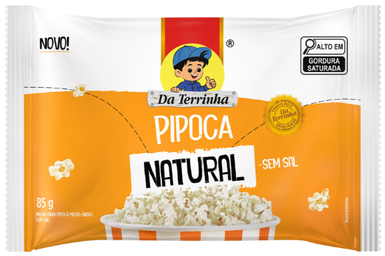 Pipoca de Microondas Natural sem Sal  85g (DA TERRINHA)