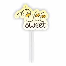 Cupcake toppers - Bee Sweet, 10 unit (DUSTER FESTAS)