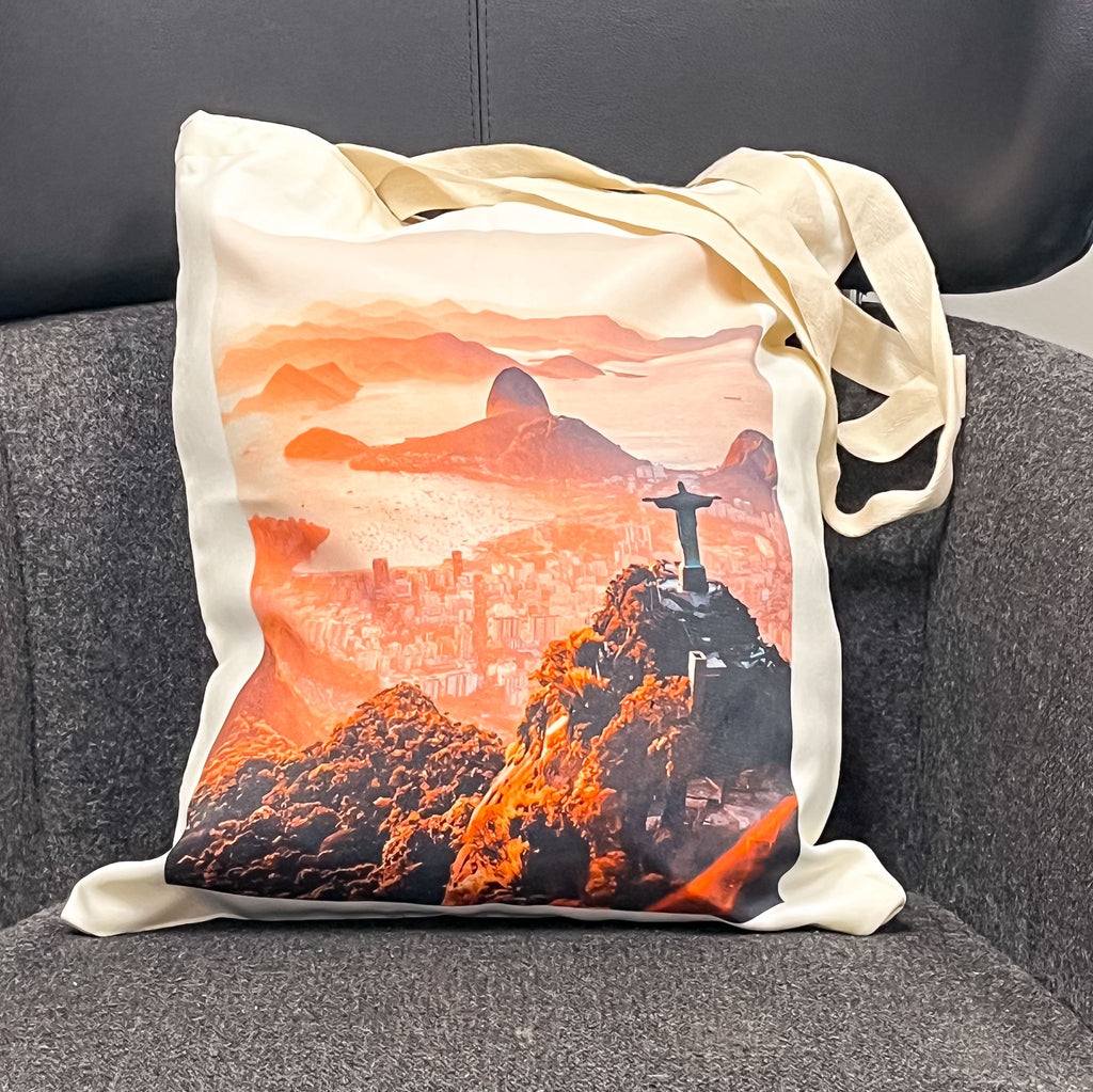 Ecobag de Sarja Cristo Colorido 43x36cm