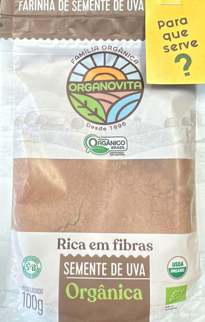 Farinha de Semente de Uva Organica 100g (ORGANOVITA)