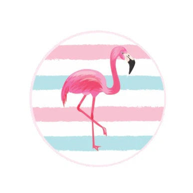 Round stickes - Flamingo theme, 42 unit (DUSTER FESTAS)